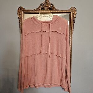 Women's Pink Hooded Top